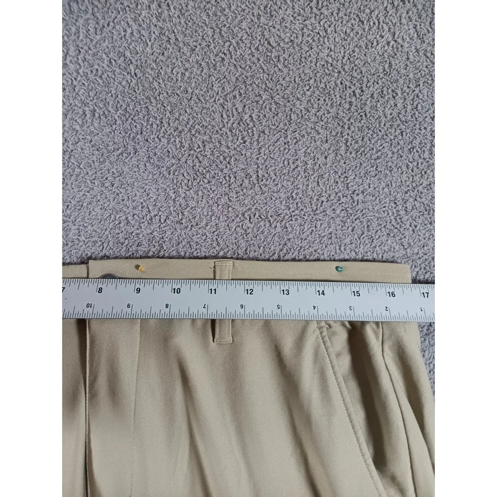 Adidas Golf Pants Mens 34x30 Beige Khaki Stretch Performance Flat Front